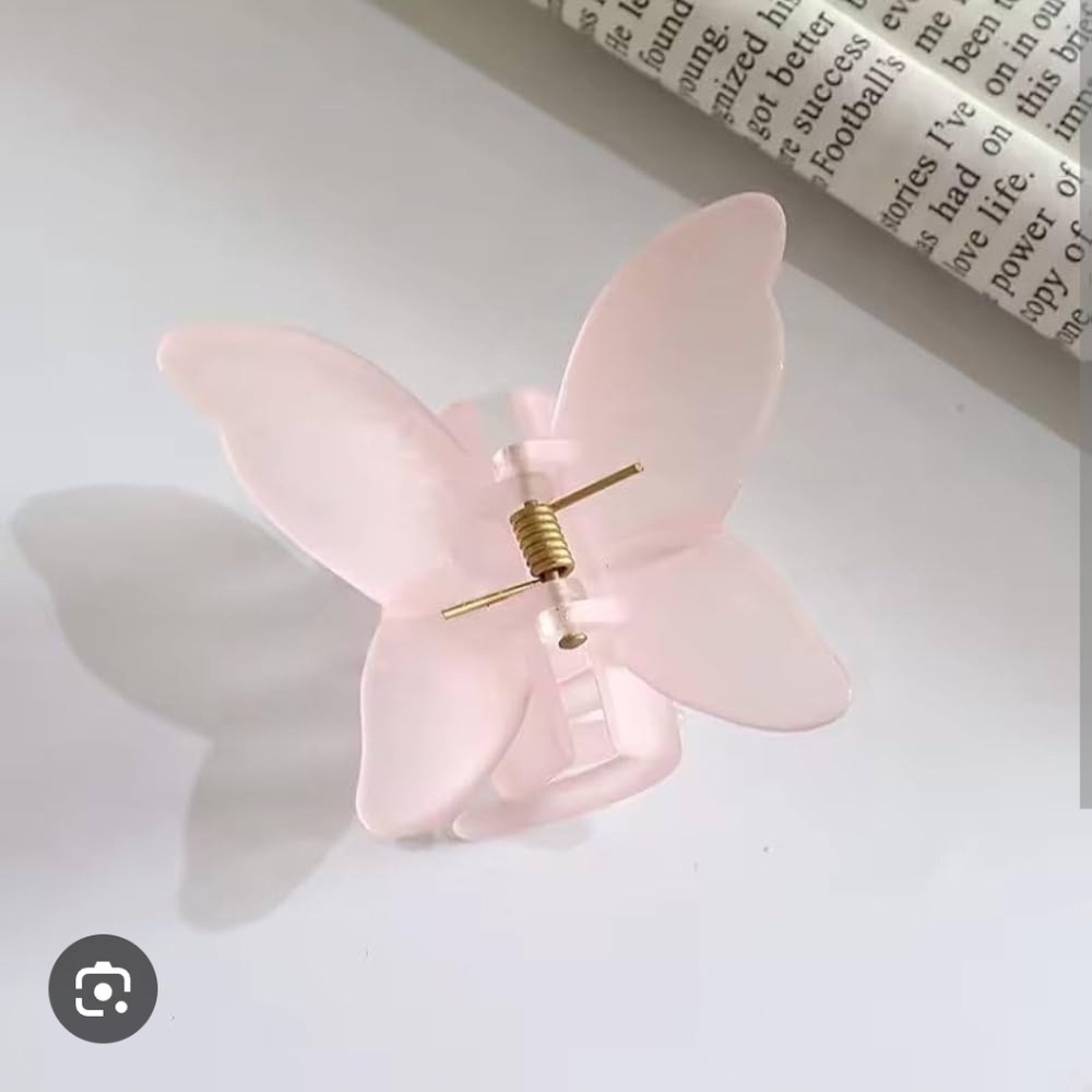 Pink Butterfly Hair Claw Clip BNIB